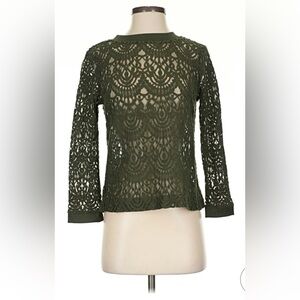 Banana Republic Olive green Lace Women's Top